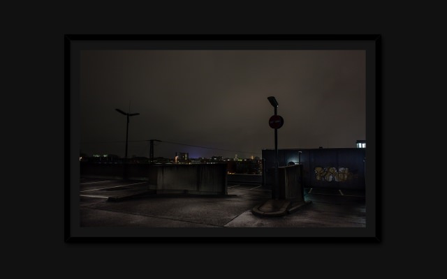 City by Night Fotografie im Rahmen