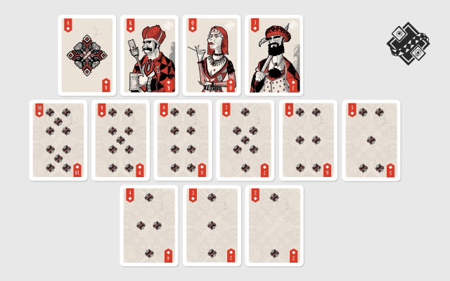 Geistreiz Spielkarten Karo gesamt