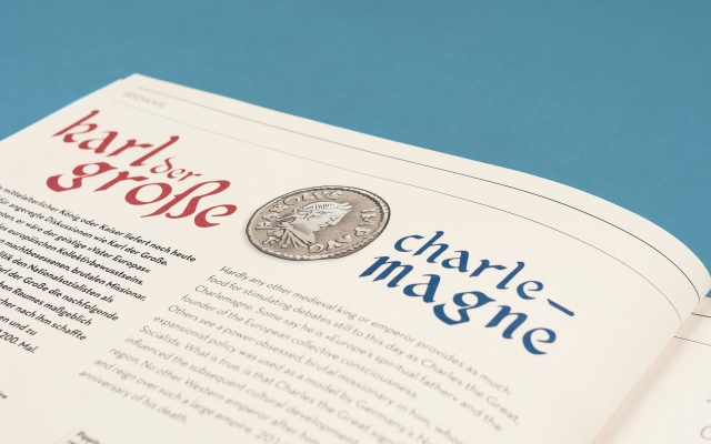 In Graphics Magazin – Karl der Große Schriftzug