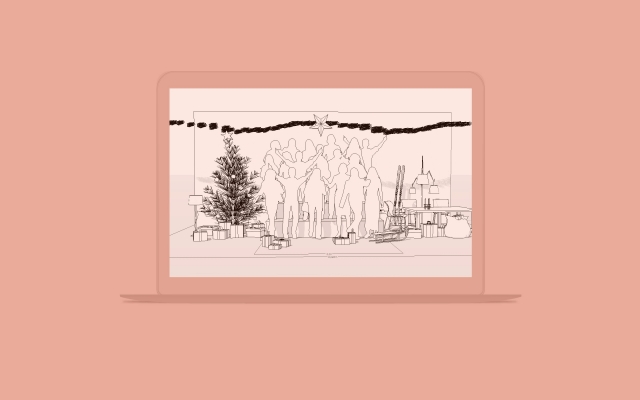 Zalando Weihnachtsfilm finale Aufbauskizze