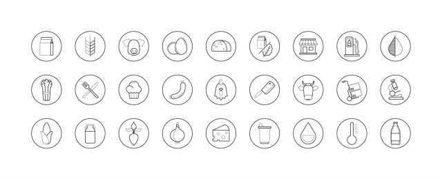 Bi Mi Tohuus – Landwirtschaftlicher Lagebericht, Icons