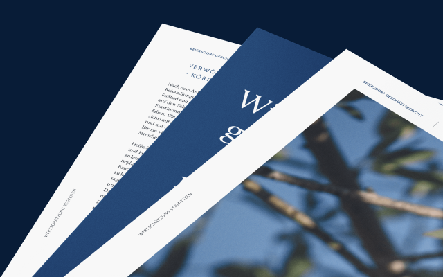 Beiersdorf Geschäftsbericht – Layout Details