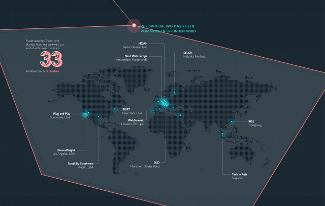 Lufthansa Innovation Hub Microsite – Weltkarte